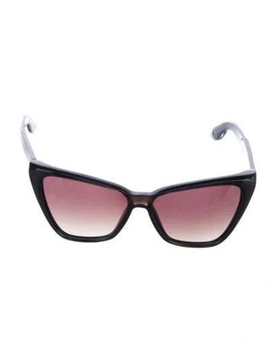 Pre-owned Givenchy Cat-eye Gradient Sunglasses In Brown