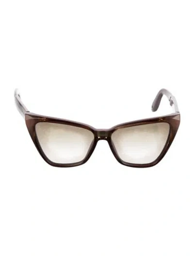 Pre-owned Givenchy Cat-eye Gradient Sunglasses In Gold