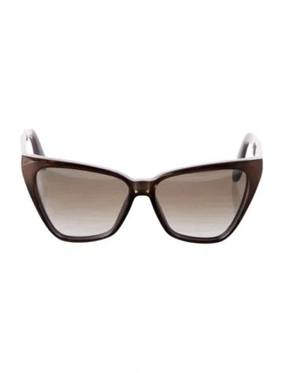 Pre-owned Givenchy Cat-eye Gradient Sunglasses In Purple