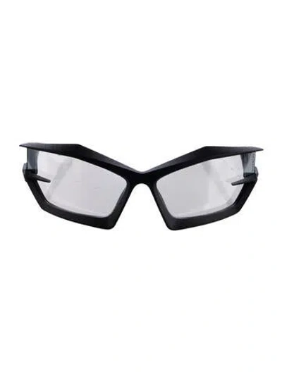 Pre-owned Givenchy Cat-eye Mirrored Sunglasses In Black