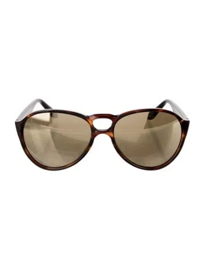 Pre-owned Givenchy Cat-eye Mirrored Sunglasses In Brown