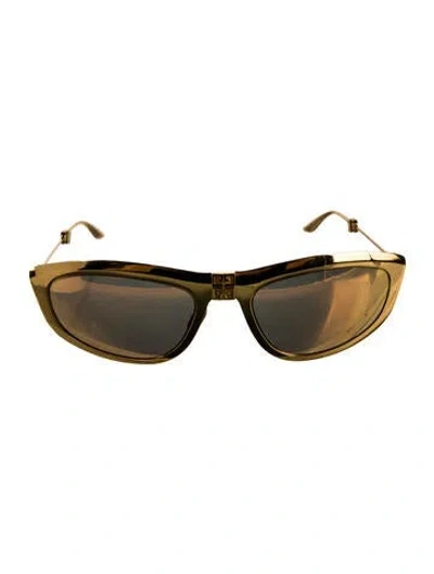 Pre-owned Givenchy Cat-eye Mirrored Sunglasses In Gold