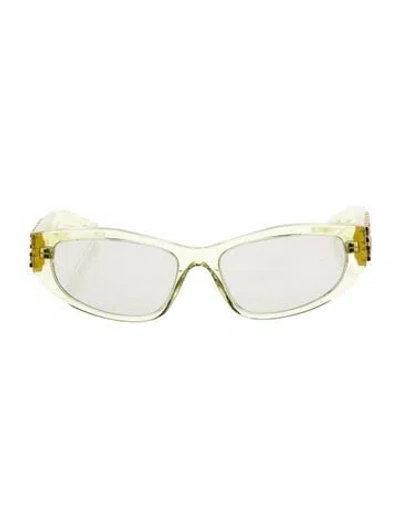 Pre-owned Givenchy Cat-eye Mirrored Sunglasses In Green