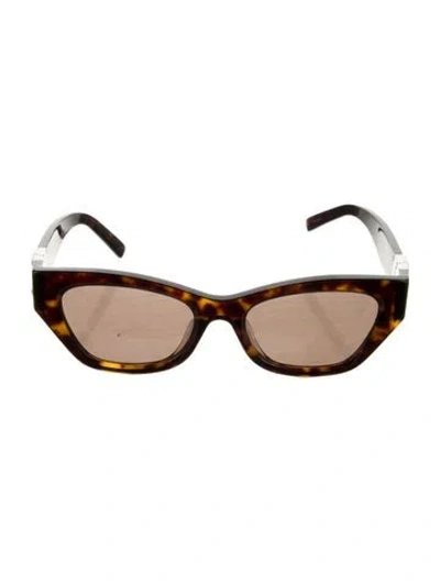Pre-owned Givenchy Cat-eye Tinted Sunglasses In Brown