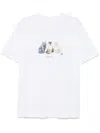 Givenchy T-shirt In Cotton With Cats Print In Weiss