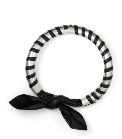 Givenchy Chain Bow Torque Necklace In Black