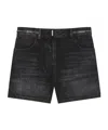 Givenchy Chain Detail Denim Shorts In Black
