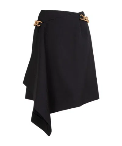 Givenchy Chain-detail Wrap Mini Skirt In Black