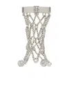 Givenchy Silver Pearling Crystal Ring In Gray