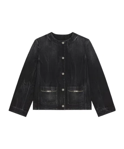 GIVENCHY GIVENCHY CHAINS DETAILED DENIM JACKET