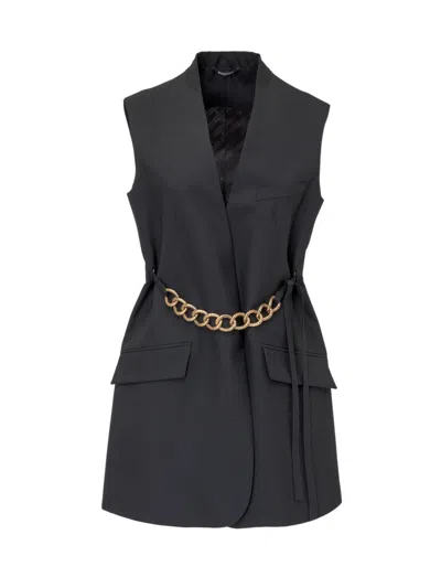 GIVENCHY CHAIN EMBELLISHED SLEEVELESS JACKET