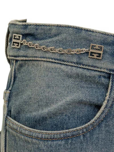 【関税込み】givenchy Chain jeans with logo Givenchy Chain Jeans With Logo In Blue | ModeSens