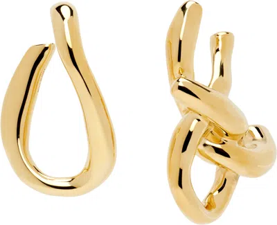 Givenchy Chain Link Asymmetric Earrings In Gold