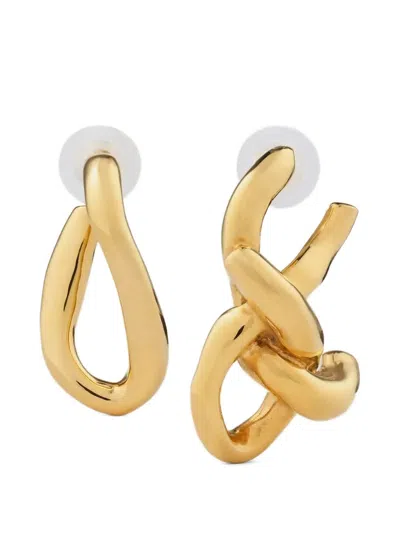 Givenchy Chain Link Asymmetrical Earrings In Gold