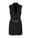 Givenchy Chain-link Belt Vest Jacket In Black