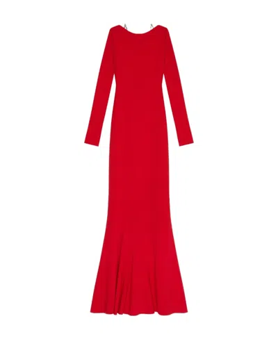 Givenchy Chain-link Detail Dress In Red