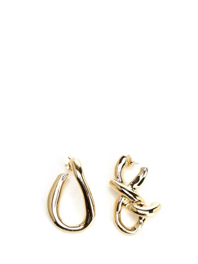 Givenchy Chain Link Golden Asymetrical Earrings Jewelry Gold In Gray