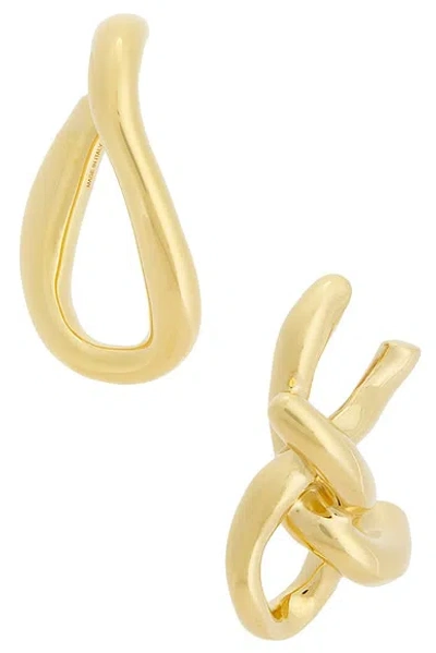 Givenchy Chain Link Golden Asymmetrical Earrings In Yellow