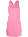 Givenchy V-neck Chain Detail Mini Dress With Open Back