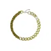 Givenchy Chain Mixed Crochet Short Necklace_lime
