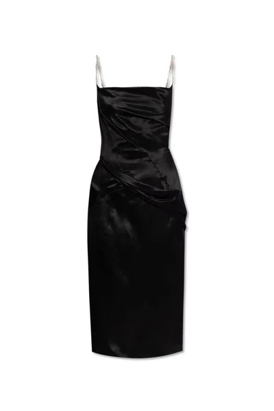 Givenchy Chain Open Back Midi Dress In Black