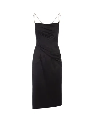 Givenchy Chain Open Back Midi Dress In Black