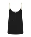 Givenchy Chain Strap Silk Camisole In Black