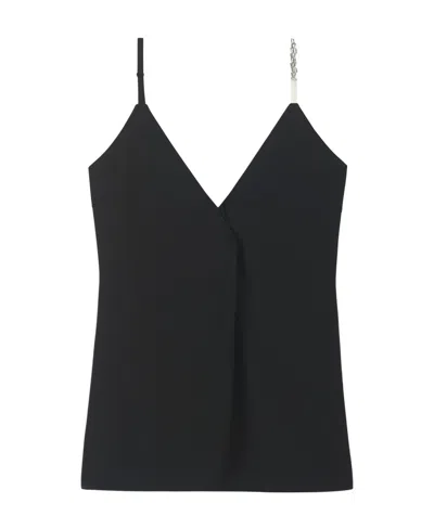 Givenchy Chain-embellished Twill Camisole In Black