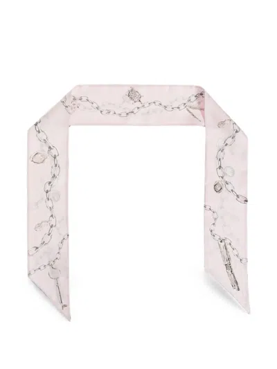 Givenchy Chain-print Silk Scarf In Purple