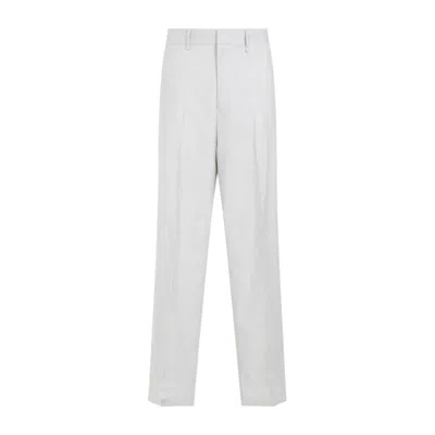 GIVENCHY CHALK WHITE VIRGIN WOOL EXTRA WIDE LEG TROUSERS