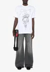 Givenchy Chandelier And Snake Printed T-shirt In White