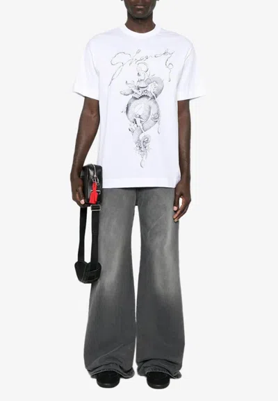 Givenchy Chandelier And Snake Printed T-shirt In White