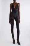 Givenchy Chandelier Lace & Jersey Bodysuit In Black