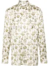 Givenchy Camicia Con Stampa Chandelier In Seta In Neutrals