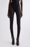 Givenchy Chandelier Stretch Lace Leggings In Black