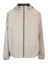 Givenchy Monogram 72-jacquard Hooded Windbreaker In Gray