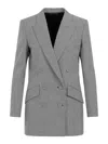 Givenchy Black And White Double Breast Wool Jacket In Gray