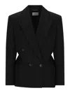 Givenchy Double-breasted Jacket Featuring Button Detailing In Black