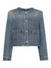 Givenchy Jacket In Denim With Chain Details In Blue