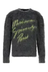 Givenchy Mohair Blend Crew Neck Sweater With Graphic Print