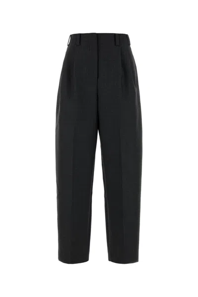 Givenchy Charcoal Wool Pant In Black