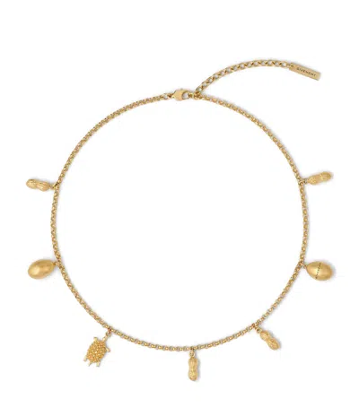 Givenchy Charms Chain Necklace In Yellow