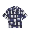 Givenchy Afternoon Light Check Twill Camp Shirt In Blue