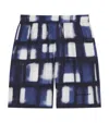 Givenchy Afternoon Light Print Elastic Waist Bermuda Shorts In Blue