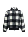 Givenchy Checked Bomber Jacket In Gray