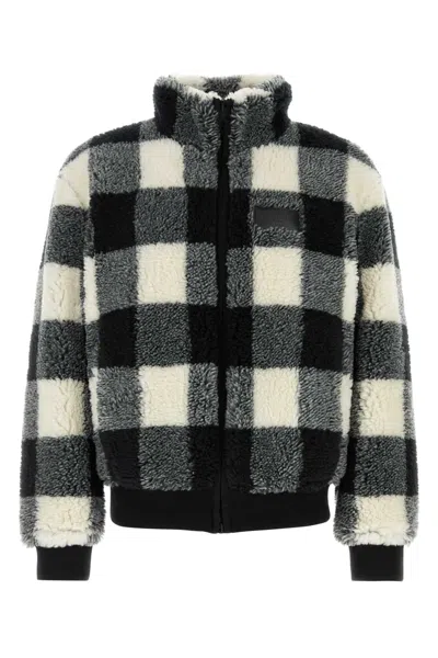 Givenchy Checked Embroidered Pile Jacket For Men