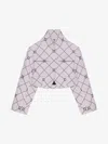 Givenchy Cropped Printed Jacket In Rose/gris