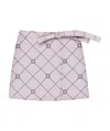 Givenchy Mini Checked Skirt In Wool With Monogram 72 In Purple