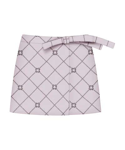 GIVENCHY MINI CHECKED SKIRT IN WOOL WITH MONOGRAM 72