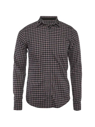 Pre-owned Givenchy Checked Slim-fit Shirt In Blue